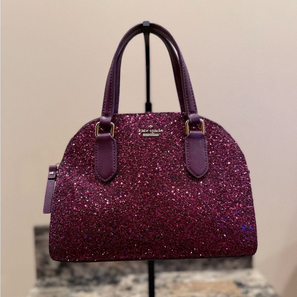 Kate Spade Laurel Way Glitter Mini Reiley Handbag & Cardholder 2FER - Picture 3 of 14